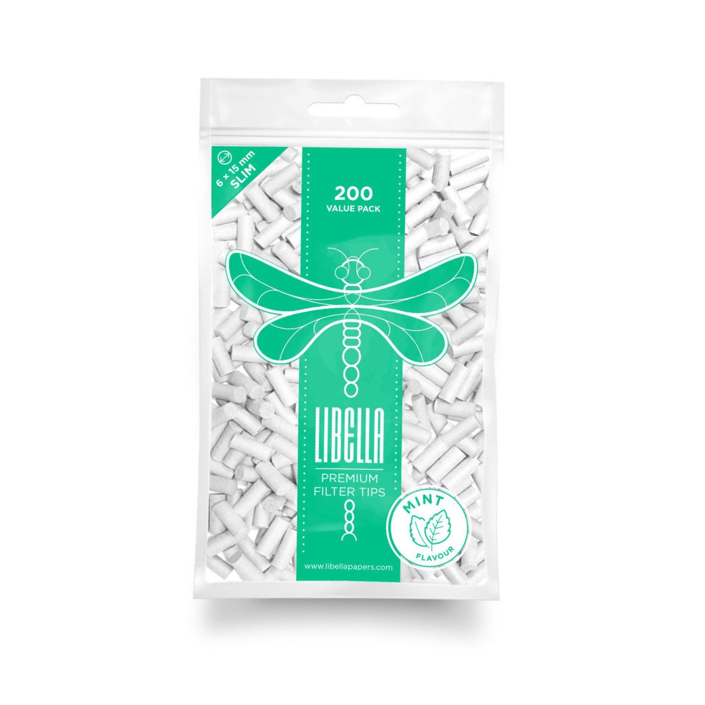 Filtros Libella Slim long Mint 6x22mm