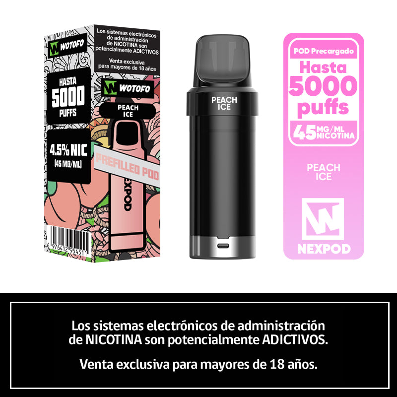Recarga Nexpod 5k puff Peach Ice