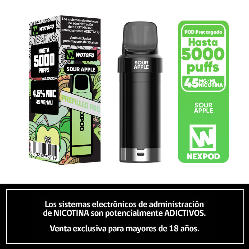 Recarga Nexpod 5k puff Sour apple