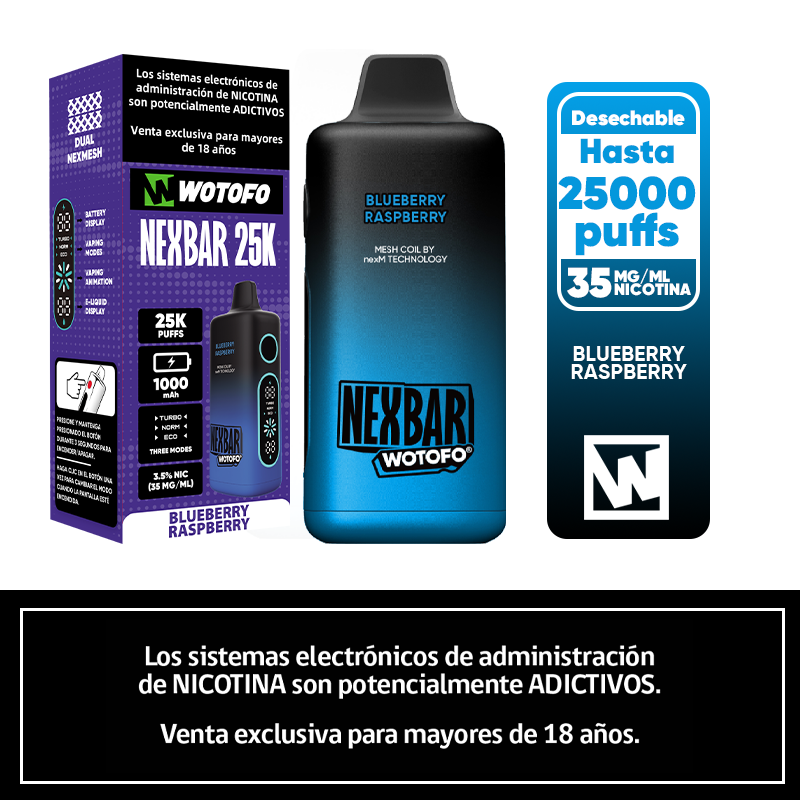 Vaper Nexbar 25K Puffs Blueberry Raspberry