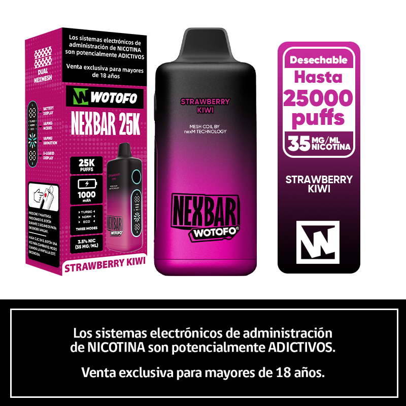 Vaper Nexbar 25K Puffs Strawberry Kiwi