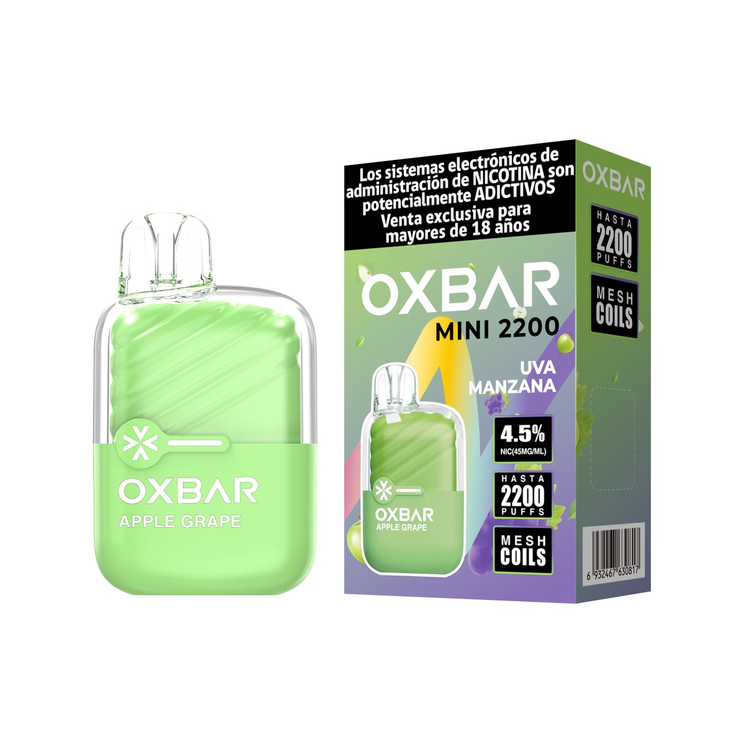 Oxbar Mini 2200 puff Uva Manzana