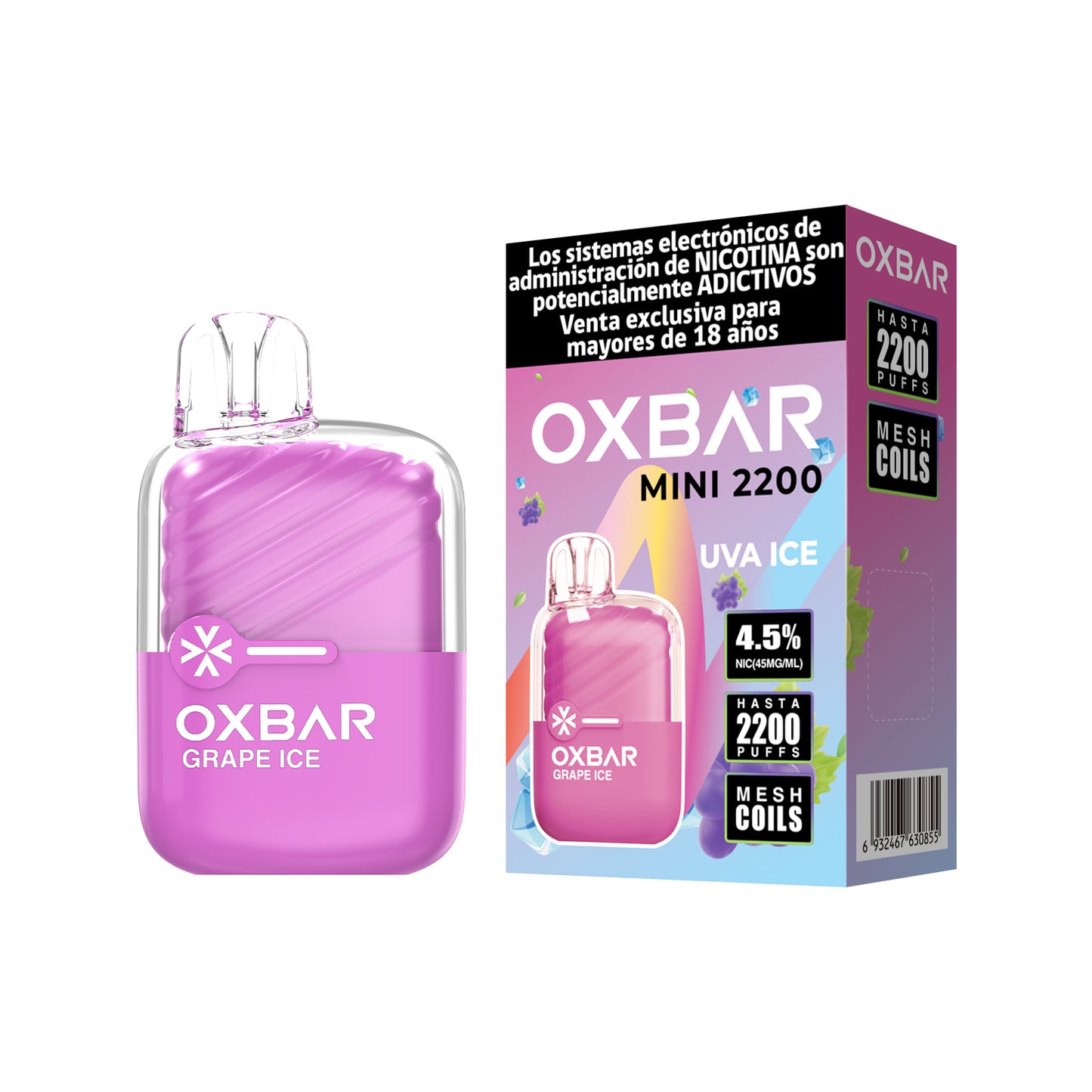 Oxbar Mini 2200 puff Uva ice