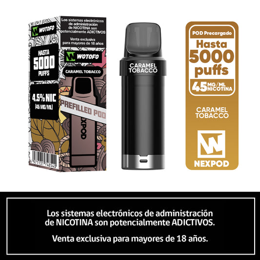 Recarga Nexpod 5k puff Caramel Tobacco