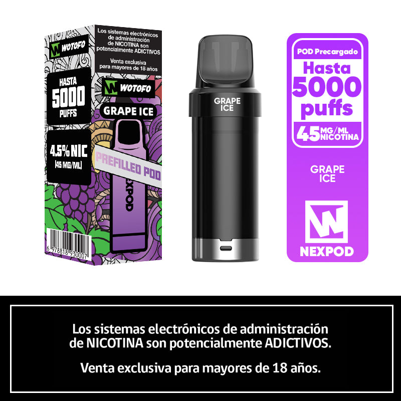 Recarga Nexpod 5k puff Grape Ice