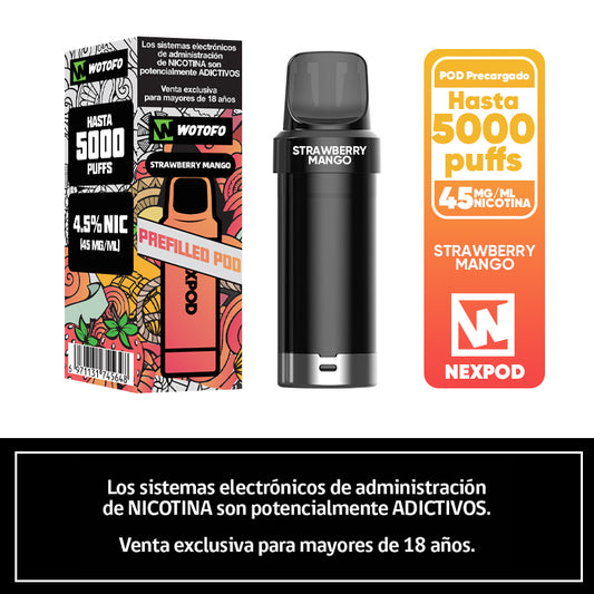 Recarga Nexpod 5k puff Strawberry mango