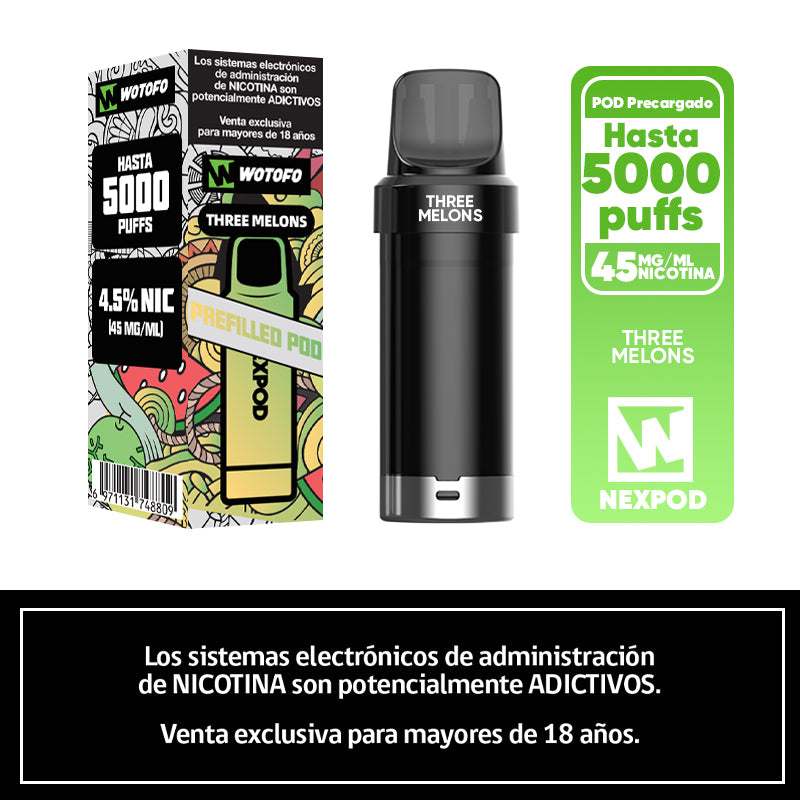 Recarga Nexpod 5k puff Three Melons