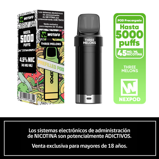 Recarga Nexpod 5k puff Three Melons