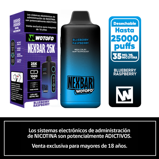 Vaper Nexbar 25K Puffs Blueberry Raspberry