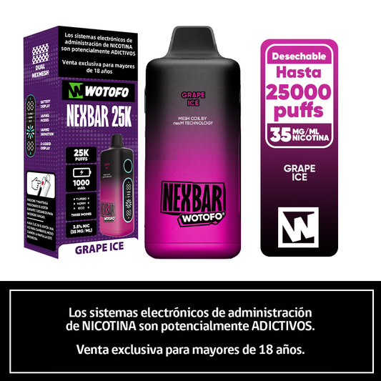 Vaper Nexbar 25K Puffs Grape Ice