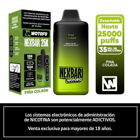 Vaper Nexbar 25K Puffs Pina Colada