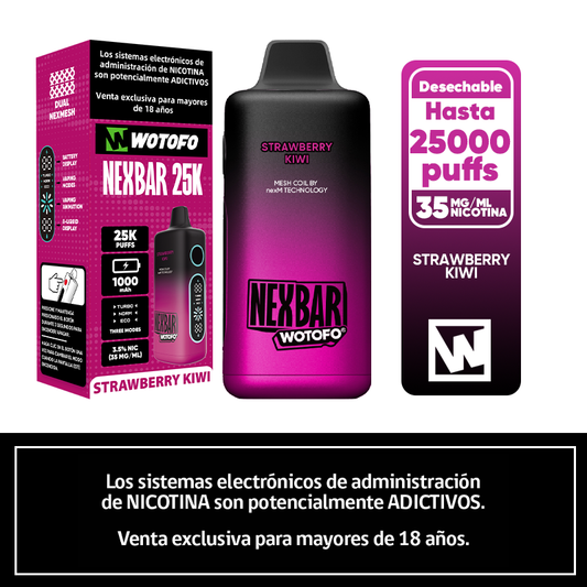 Vaper Nexbar 25K Puffs Strawberry Kiwi
