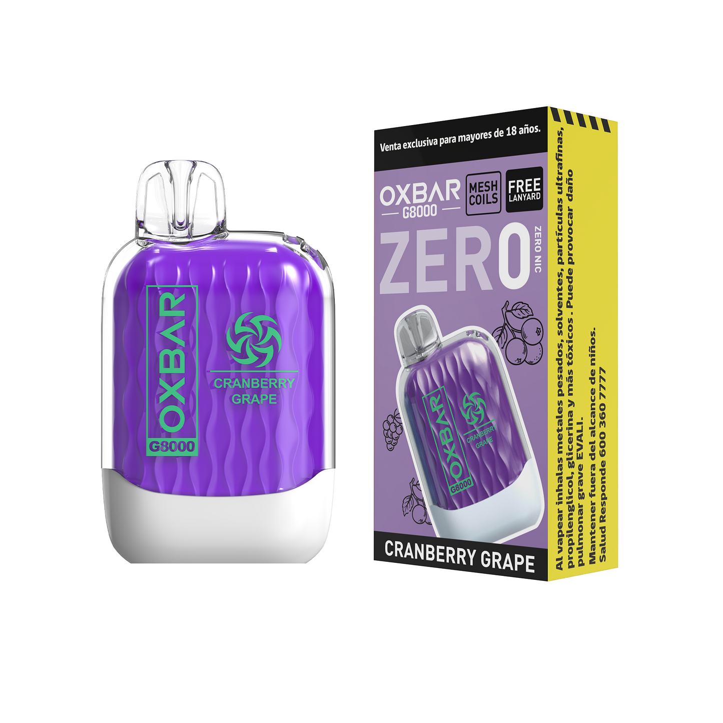 Vaper OXBAR G8000 Zero Cranberry Grape