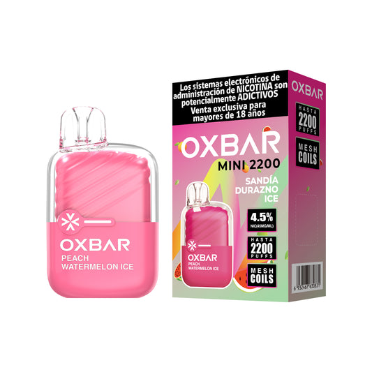 Oxbar Mini 2200 puff Sandia durazno ice
